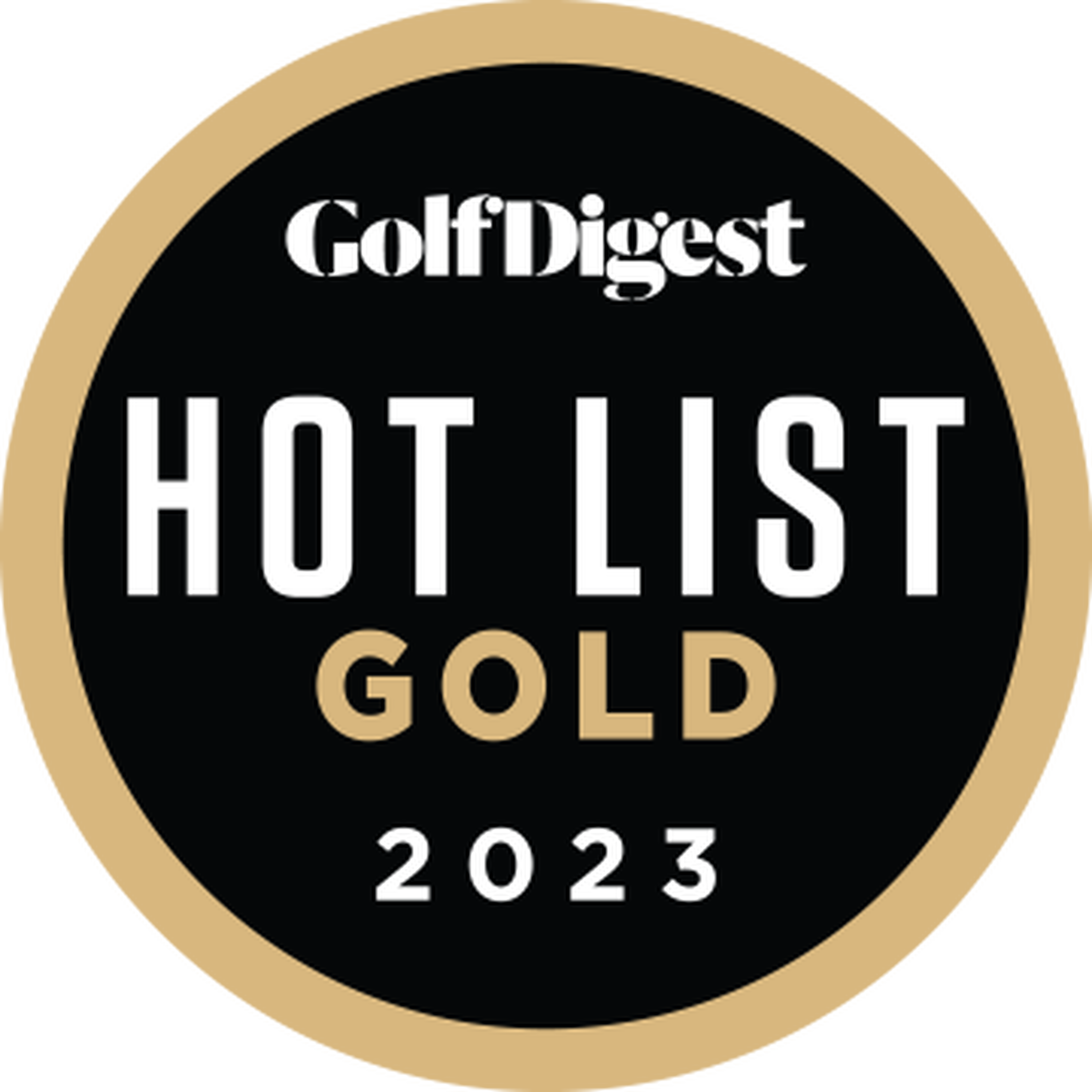 2023 golf digest hot list gold award badge
