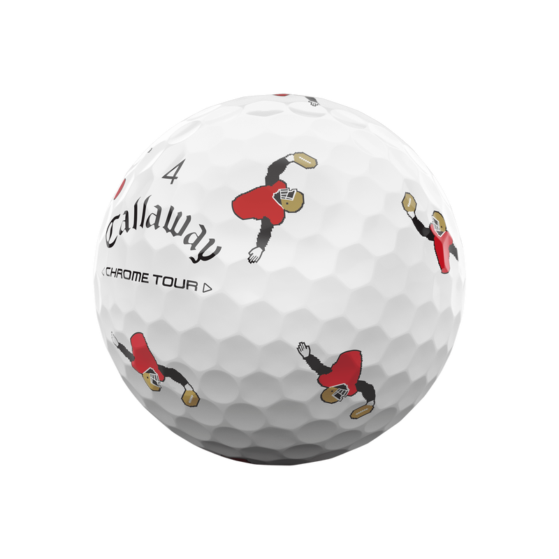 Chrome Tour Retro Football Golf Balls - View 14