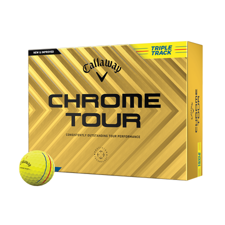 Chrome Tour Triple Track Yellow Golf Balls
