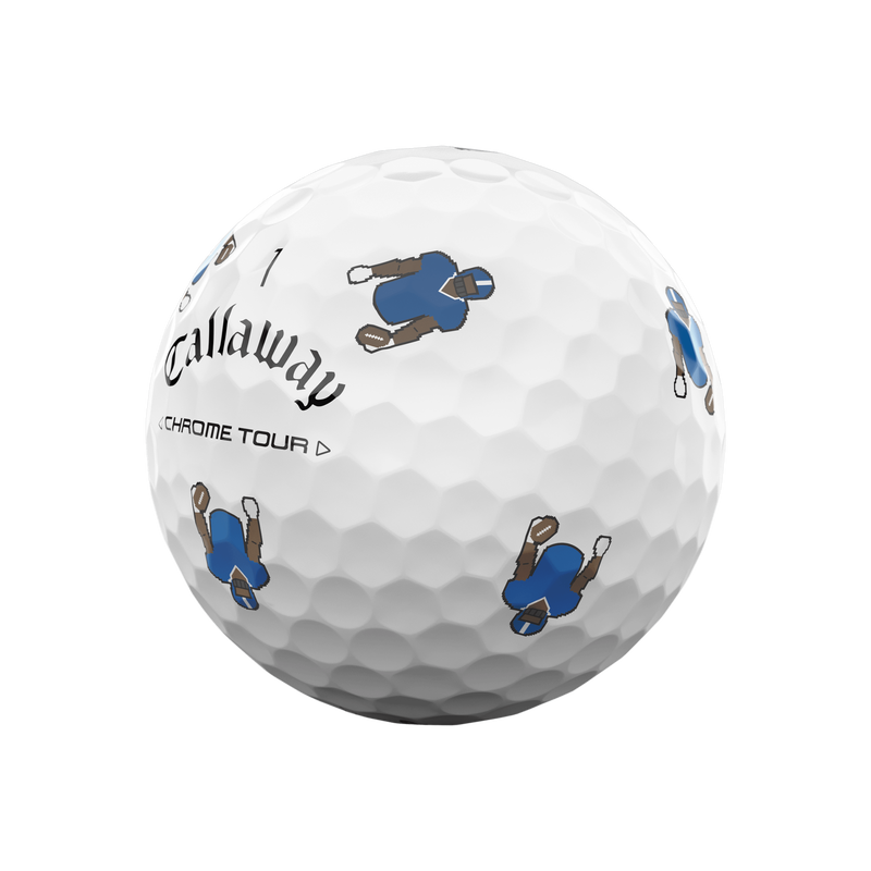 Chrome Tour Retro Football Golf Balls - View 8