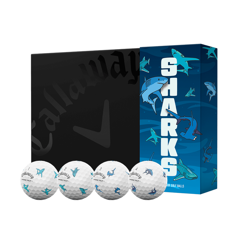 Chrome Tour Sharks Golf Balls - View 1