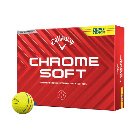 Chrome Soft Triple Track Yellow Golf Balls