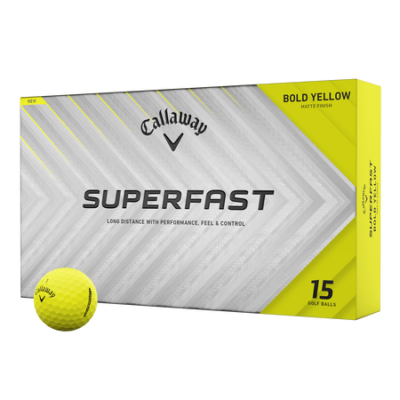 Superfast Bold Yellow 15-Pack Golf Balls