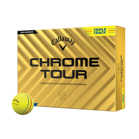 Chrome Tour Triple Track Yellow '24 Golf Balls