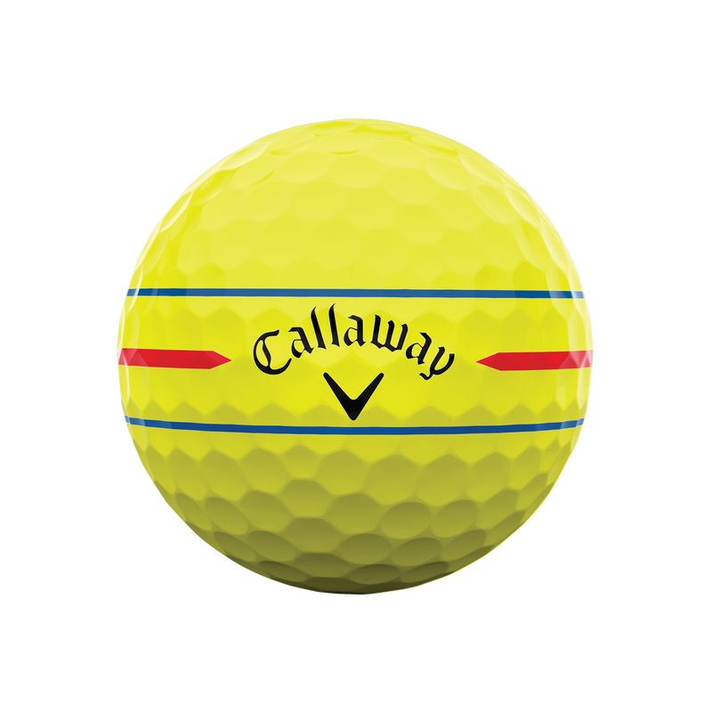Chrome Tour X 360 Triple Track Yellow '24 Golf Balls - View 3