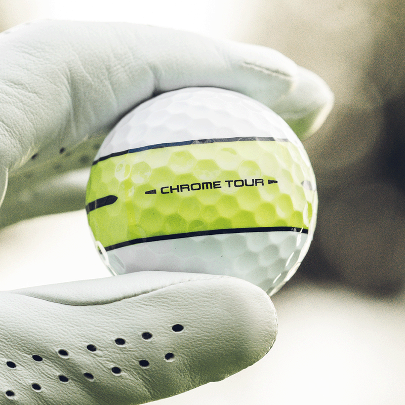 Chrome Tour 360 Yellow Stripe Golf Balls - View 2