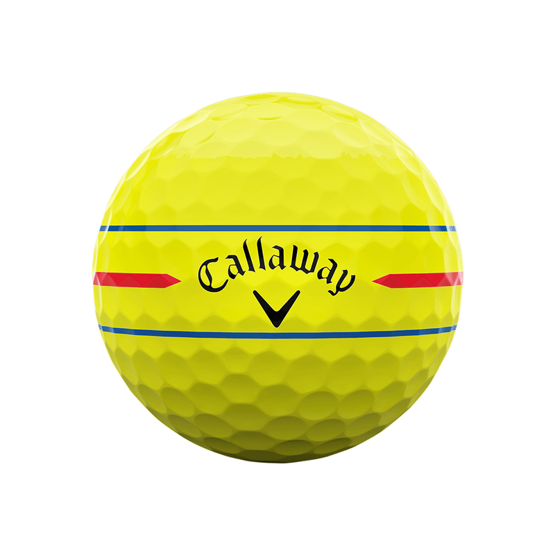 Chrome Tour X 360 Triple Track Yellow Golf Balls - View 4