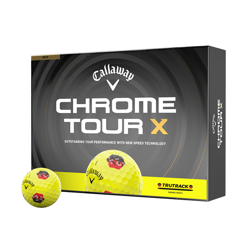 Chrome Tour X TruTrack Yellow Golf Balls - View 1