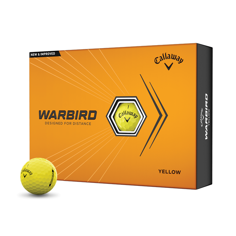 2023 Warbird Yellow Golf Balls - View 1