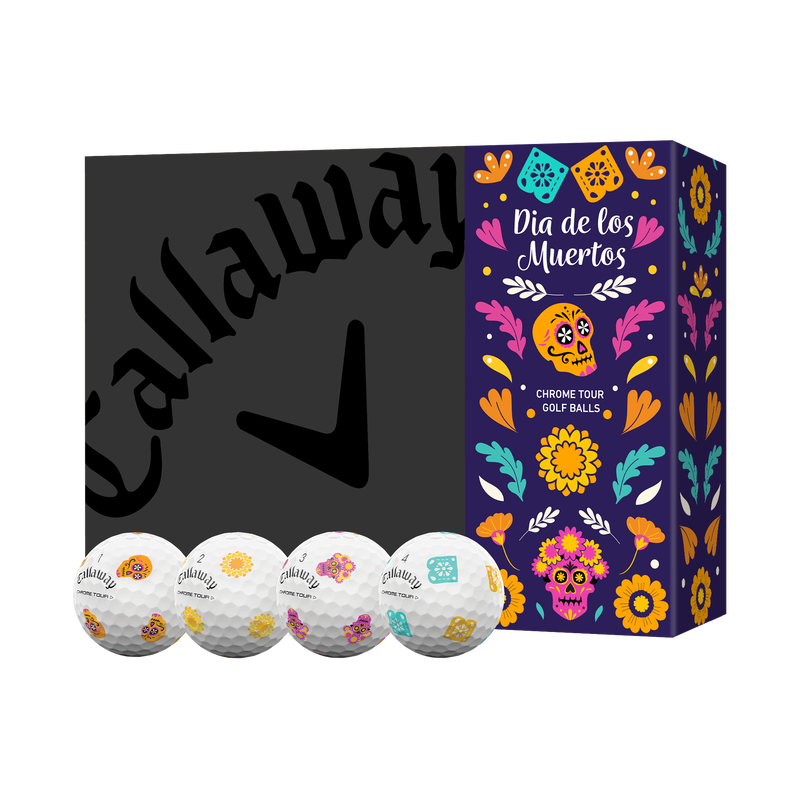 Chrome Tour D&iacute;a de los Muertos Golf Balls - View 1