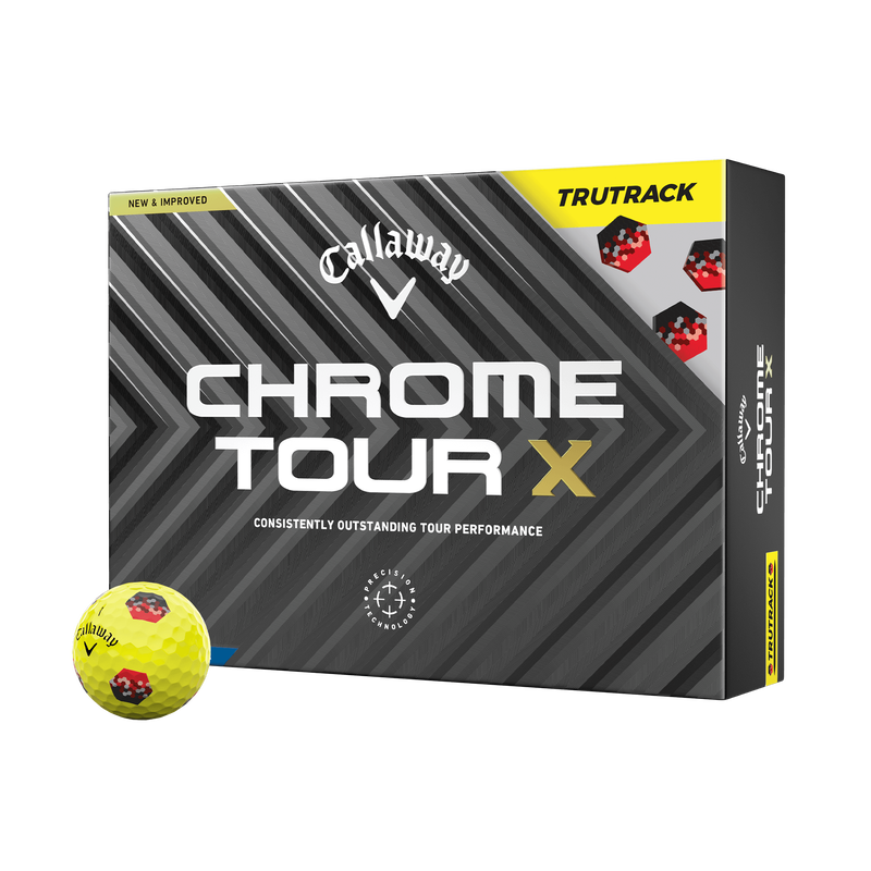 Chrome Tour X TruTrack Yellow '24 Golf Balls - View 1