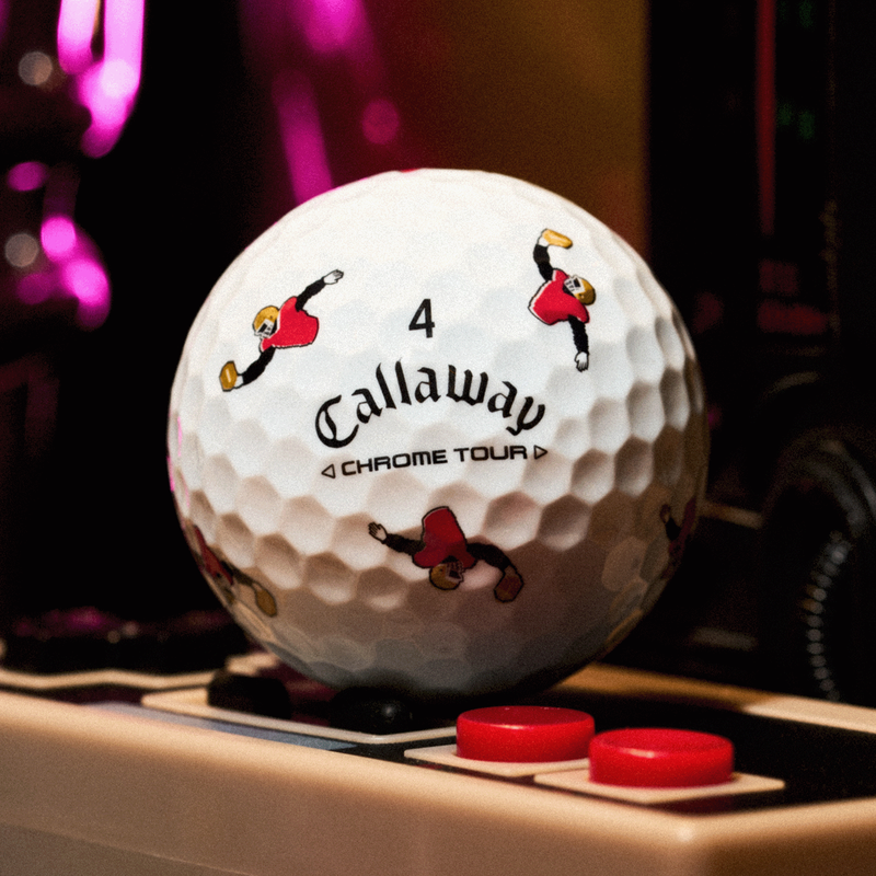 Chrome Tour Retro Football Golf Balls - View 6
