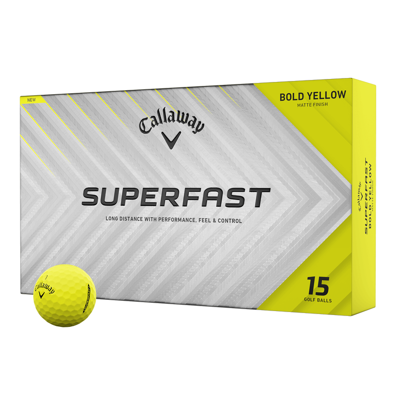 Superfast Bold Yellow 15-Pack Golf Balls - View 1