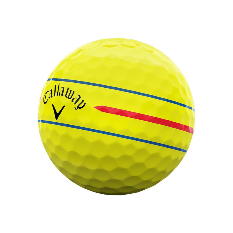 Chrome Tour 360 Triple Track Yellow Golf Balls - View 3