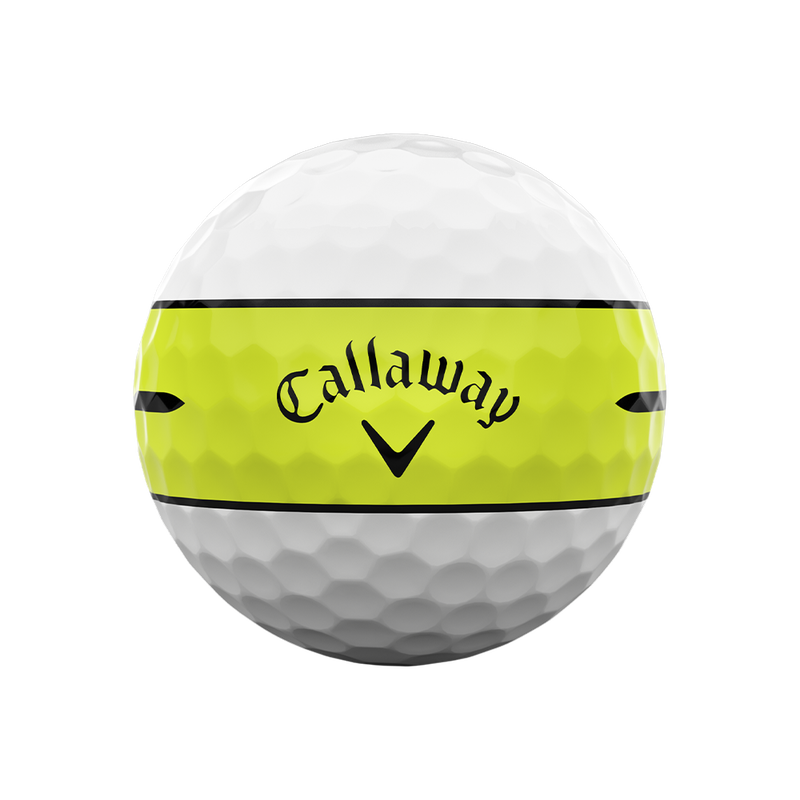 Chrome Tour 360 Yellow Stripe Golf Balls - View 4