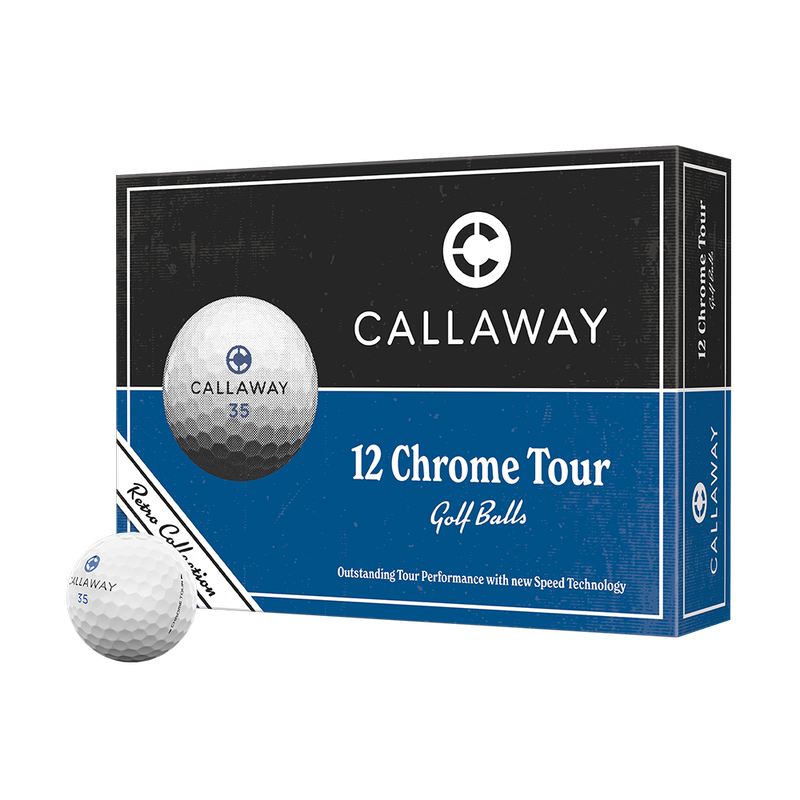 Chrome Tour Retro Golf Balls - View 1
