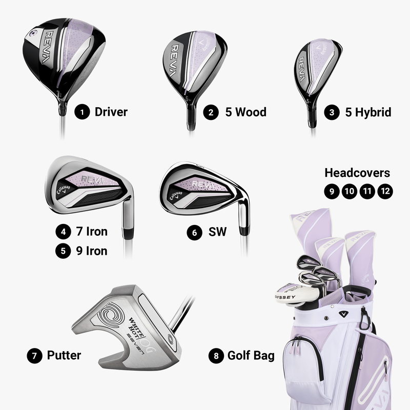 Women&rsquo;s '24 REVA 8-Piece Cart Bag Complete Set - View 4