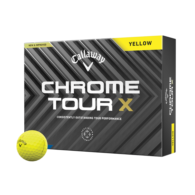 Chrome Tour X Yellow '24 Golf Balls - View 1