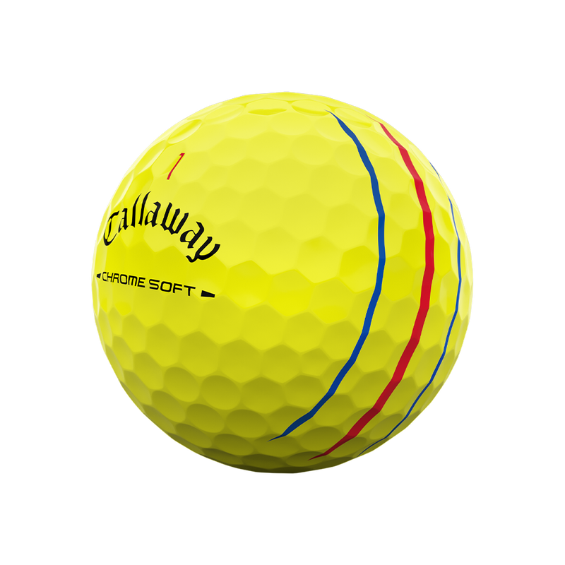 Chrome Soft Triple Track Yellow Golf Balls - View 3