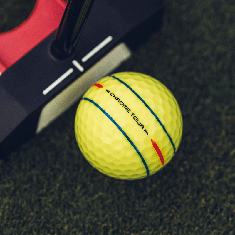 Chrome Tour 360 Triple Track Yellow Golf Balls - View 2