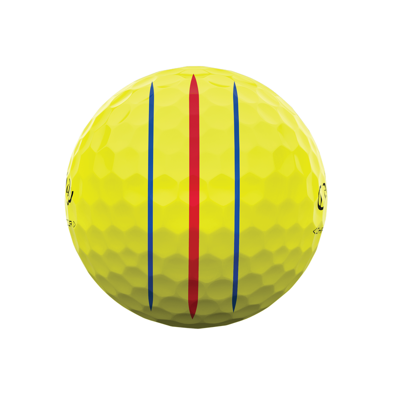 Chrome Tour Triple Track Yellow '24 Golf Balls - View 4