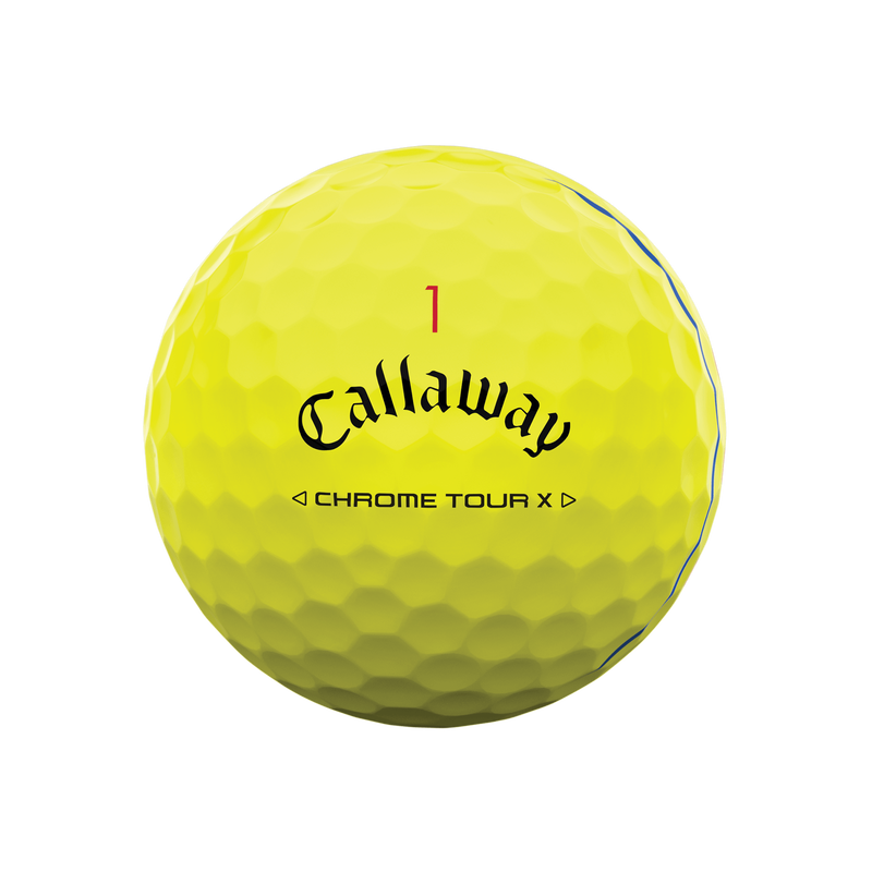 Chrome Tour X Triple Track Yellow '24 Golf Balls - View 3