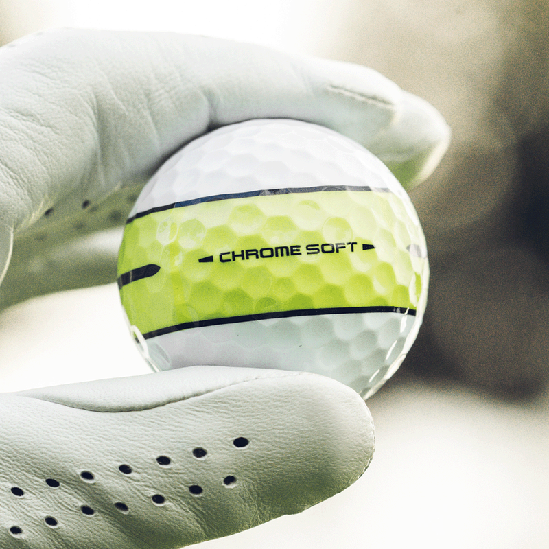 Chrome Soft 360 Yellow Stripe Golf Balls - View 2