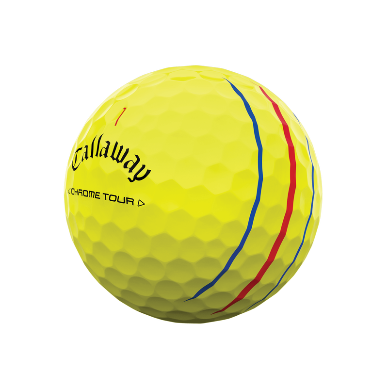 Chrome Tour Triple Track Yellow '24 Golf Balls - View 2