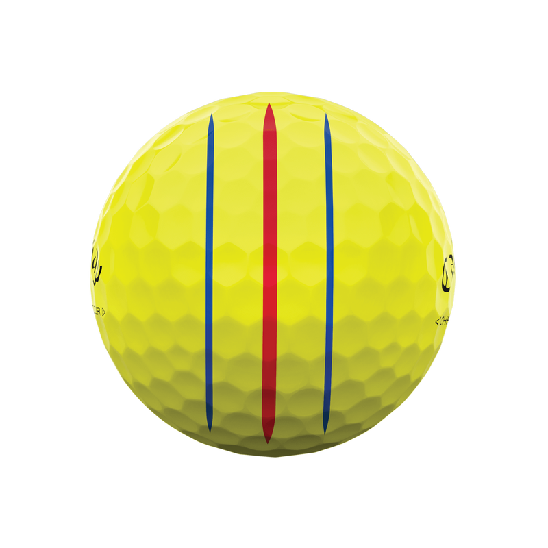 Chrome Tour Triple Track Yellow '24 Golf Balls - View 4