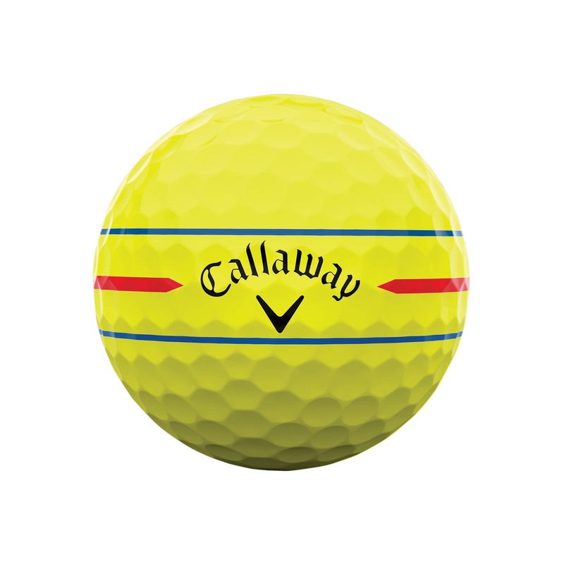 Chrome Tour X 360 Triple Track Yellow '24 Golf Balls - View 3