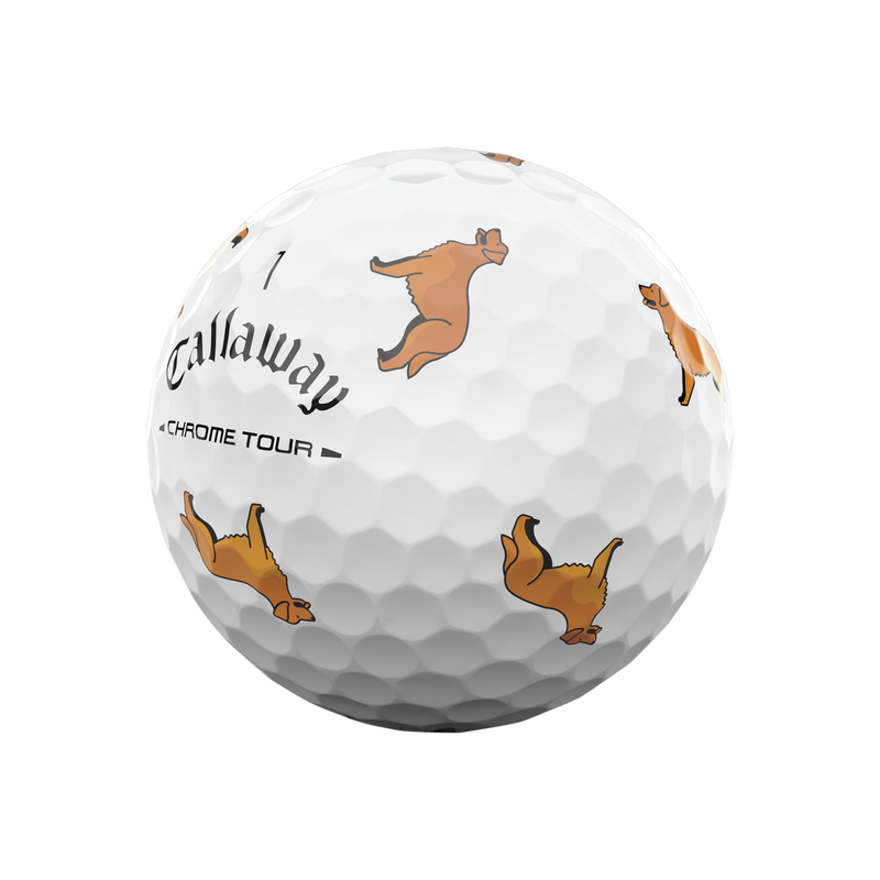 Chrome Tour Golden Retriever Dog Golf Balls - View 4