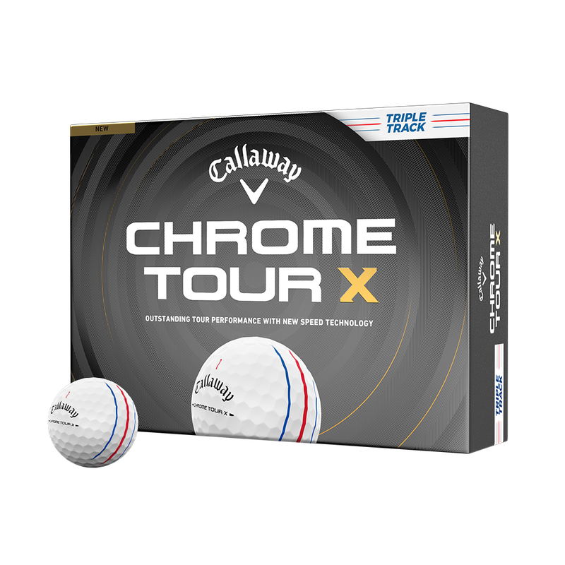 Chrome Tour X Triple Track Golf Balls - View 1