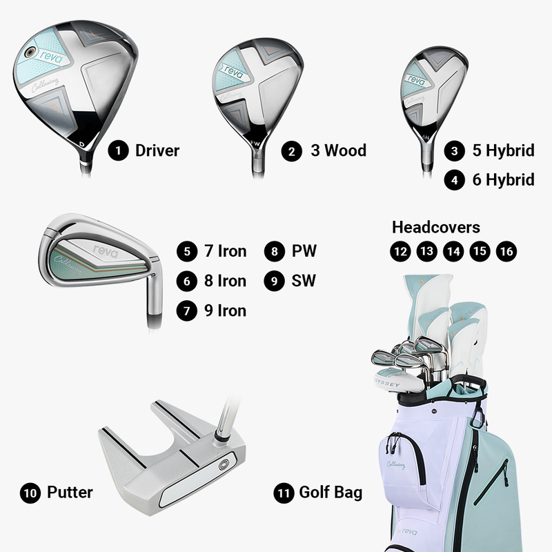 Women's REVA 11-Piece Cart Bag Complete Set - View 3