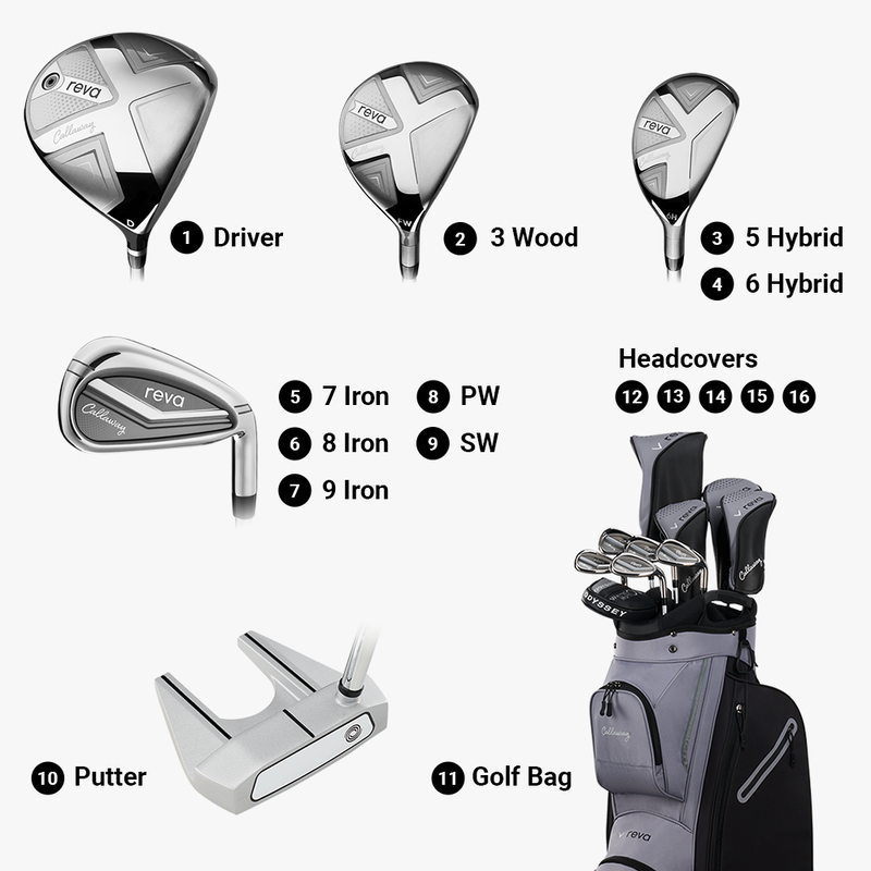 Women's REVA 11-Piece Long Cart Bag Complete Set - View 3
