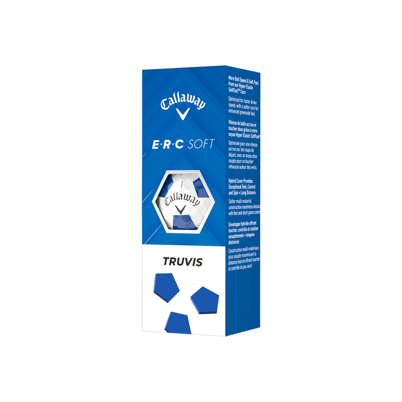 E&bull;R&bull;C Soft Truvis Blue Golf Balls - View 4