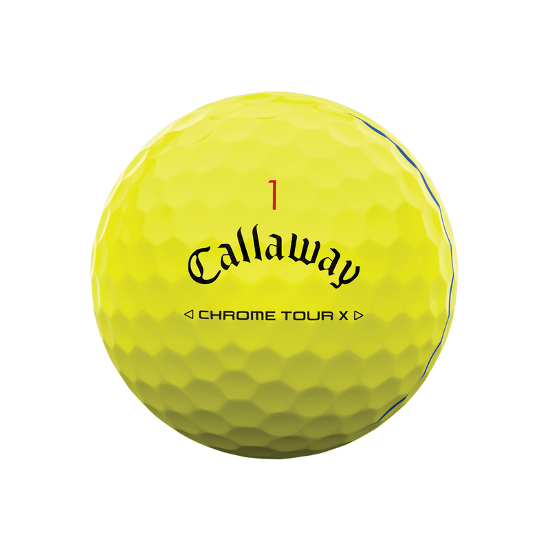Chrome Tour X Triple Track Yellow '24 Golf Balls - View 3