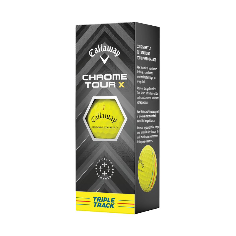 Chrome Tour X Triple Track Yellow '24 Golf Balls - View 4