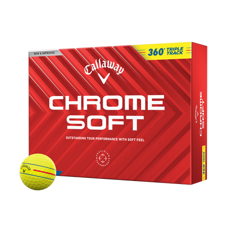 Chrome Soft 360 Triple Track Yellow '24 Golf Balls