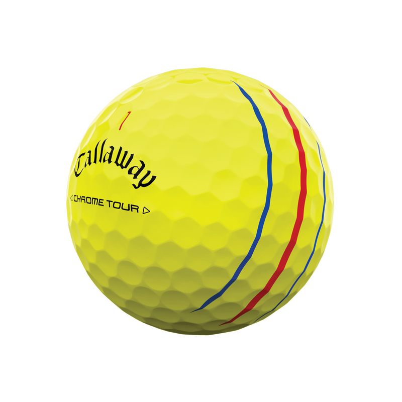 Chrome Tour Triple Track Yellow '24 Golf Balls - View 2