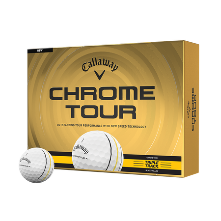 Chrome Tour Black and Yellow Triple Track Golf Balls