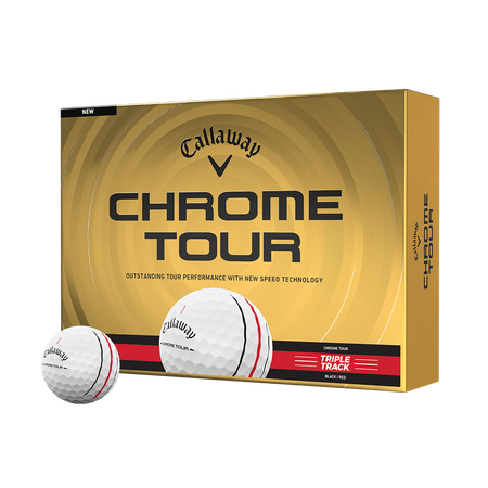 Chrome Tour Black and Red Triple Track Golf Balls