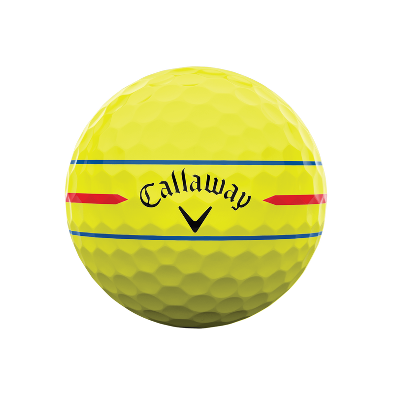 Chrome Tour 360 Triple Track Yellow '24 Golf Balls - View 3