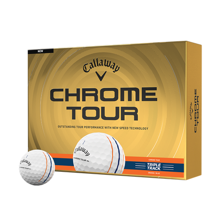 Chrome Tour Orange and Blue Triple Track Golf Balls