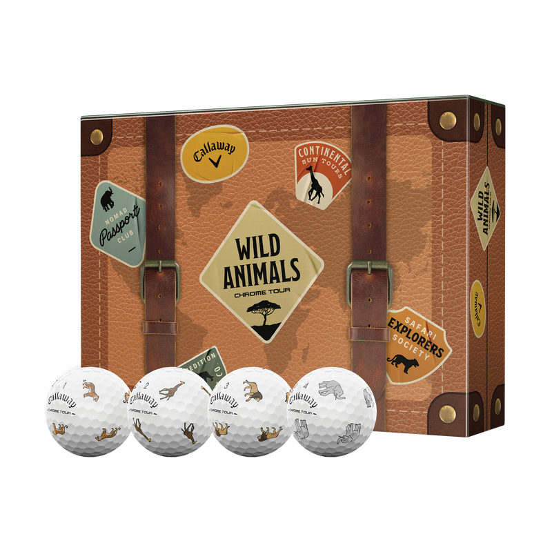 Chrome Tour Wild Animals Golf Balls - View 1