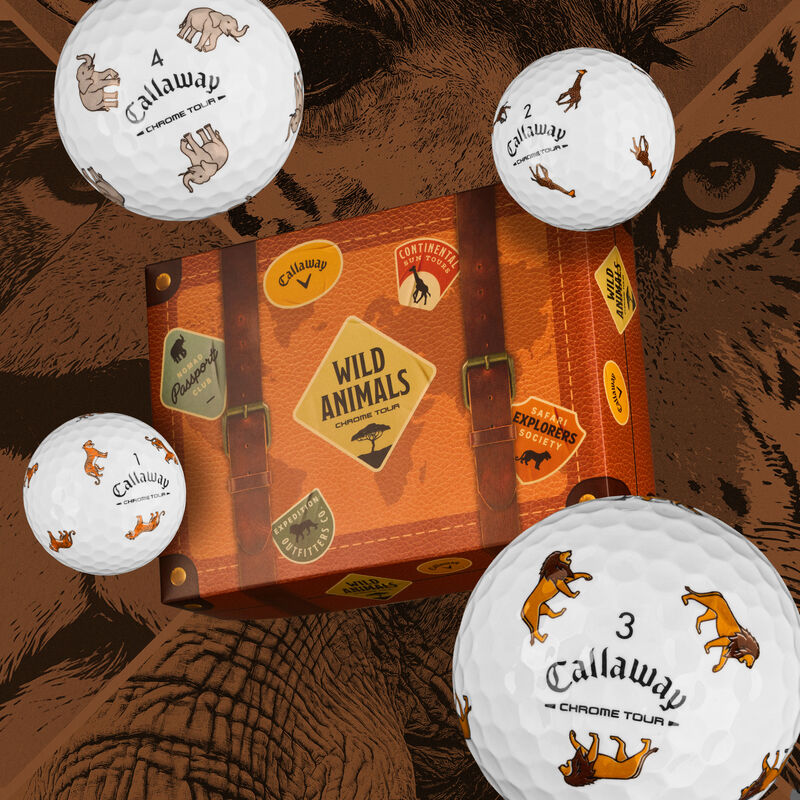 Chrome Tour Wild Animals Golf Balls - View 2
