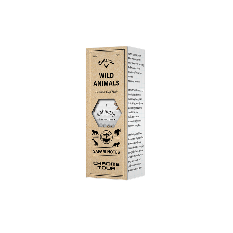 Chrome Tour Wild Animals Golf Balls - View 7
