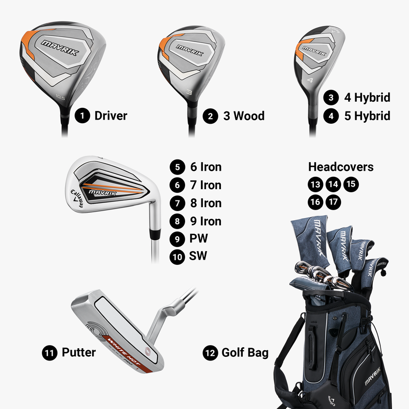 Mavrik 17-Piece Men&rsquo;s Golf Club Set - View 3