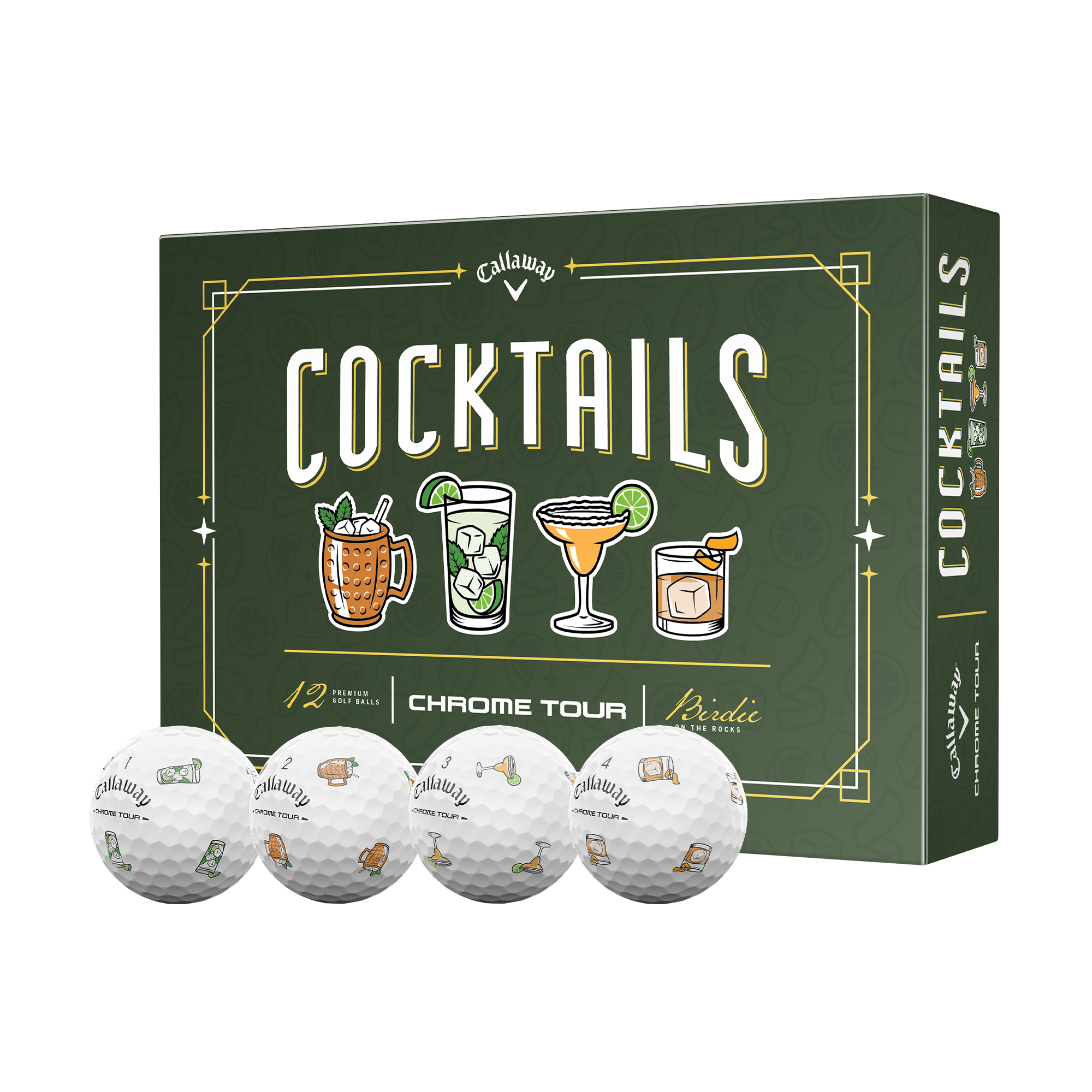 Chrome Tour Cocktails Golf Balls