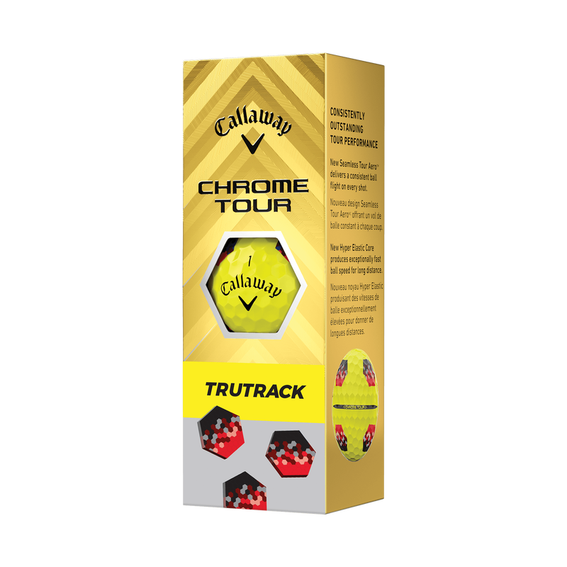 Chrome Tour TruTrack Yellow '24 Golf Balls - View 5