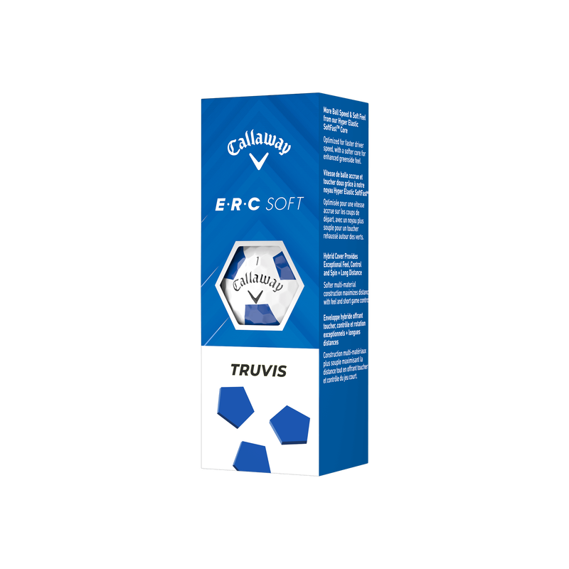 E&bull;R&bull;C Soft Truvis Blue Golf Balls - View 4